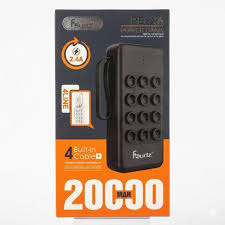 FSUDZ PB-X6 20,000mAh Power Bank -  All-in-One Fast Charger with 4 Built-In Cables